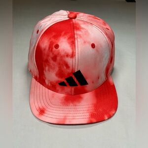 Adidas AEROREADY Red and White Tie-Dye SnapBack Hat streetwear